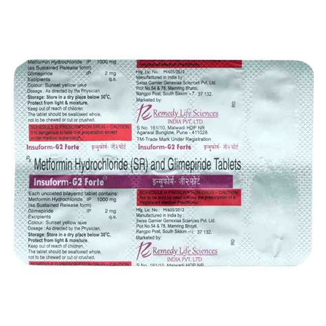 Insuform G2 Forte Tablet | Uses, Side Effects, Price | Apollo Pharmacy