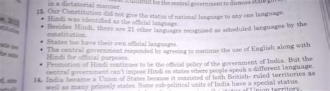 Write a brief note on language policy adopted in india.? - EduRev Class ...