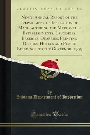 Buy Ninth Annual Report of the Department of Inspection of ...