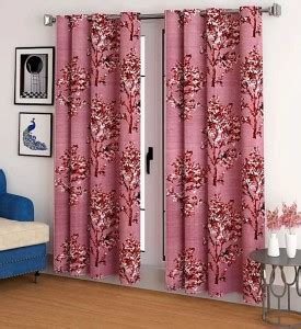 Go Gabana 153 cm (5 ft) Polyester Semi Transparent Window Curtain (Pack ...