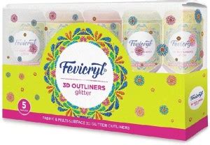 Flipkart.com | Pidilite Fevicryl 3D Outliners Kit 20ml x 5 - OUTLINER