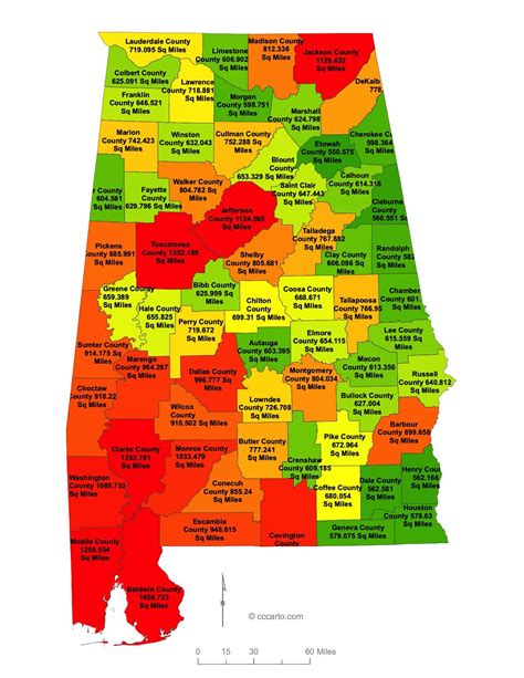 Alabama State Maps: Counties (All 67 Alabama Counties) | CCCarto