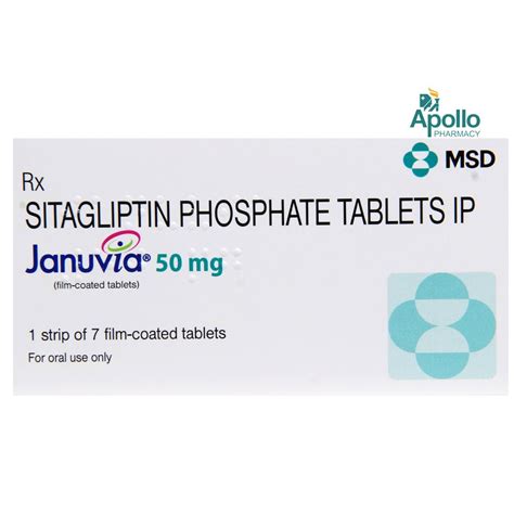 Januvia 50 mg Tablet 7's Price, Uses, Side Effects, Composition - Apollo Pharmacy