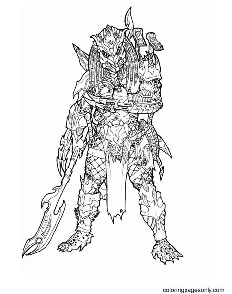 Image result for Alien vs Predator Coloring Pages