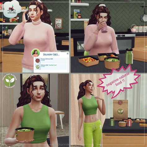 Delivery - HEALTHY FOOD - Mods - The Sims 4 - CurseForge | Sims 4, Sims ...