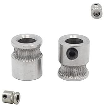 2Pcs Mk8 Mk7 Feeder Gear Bore 5Mm Extruder Pulley M4 Screw Use for 1 ...