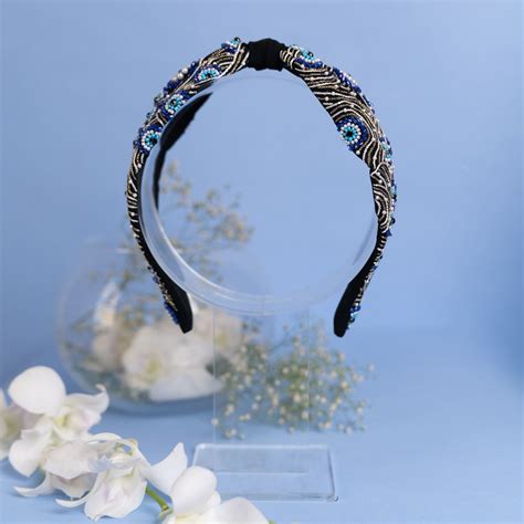 Betty Cooper Embroidered Headband in Black - Evil Eye – Elaa