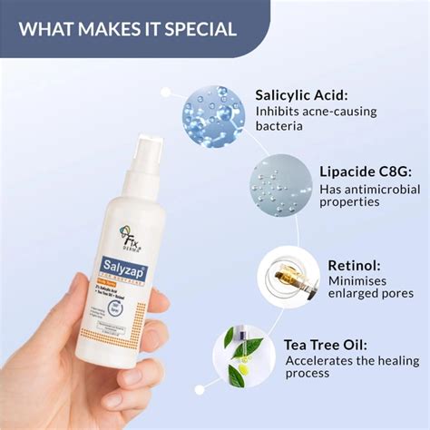 Fixderma Salyzap 2% Salicylic Acid Body Acne Spray 100ml For Men ...