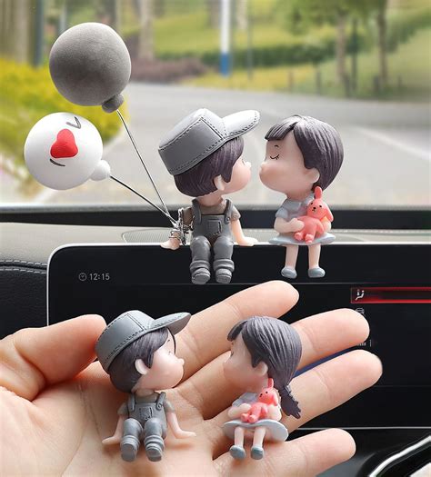 wolpin Cute Love Couple Car Dashboard Decor (9 x 3 x 5 CM) | I Love You ...