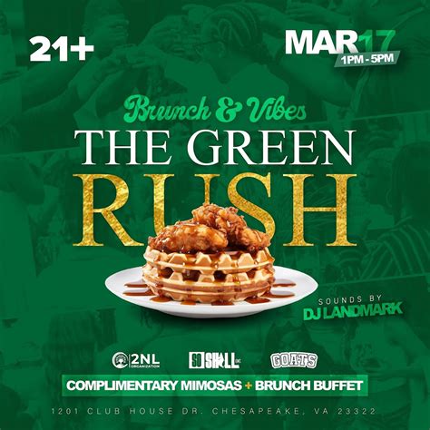 Brunch & Vibes The Green Rush, Chesapeake Golf Club, 17 March 2024 ...
