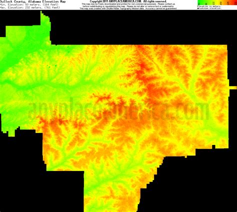 Free Bullock County, Alabama Topo Maps & Elevations