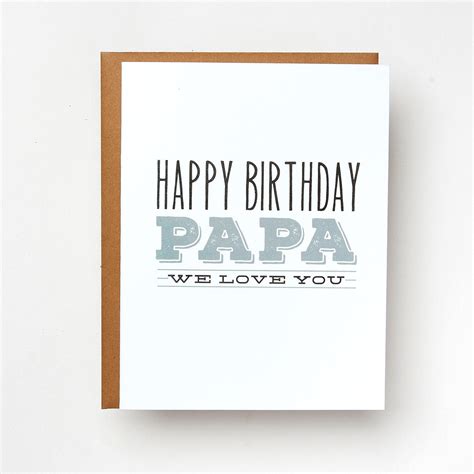 Birthday Card for Grandpa Happy Birthday Papa We Love You Card Birthday ...