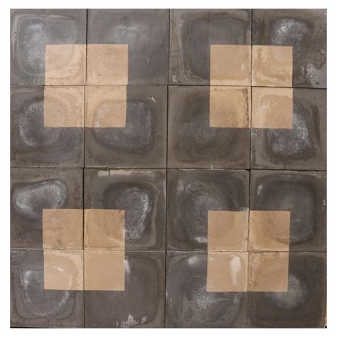 Reclaimed Encaustic Floor Tiles with Pattern at 1stDibs