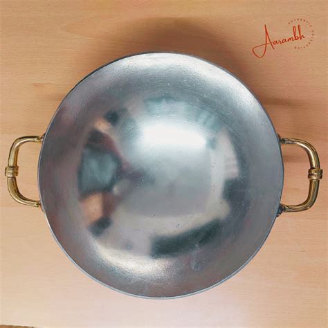 Aarambh® Pure Brass Kadhai (3mm) | Ayurveda Ratio, Toxin-Free Brass ...