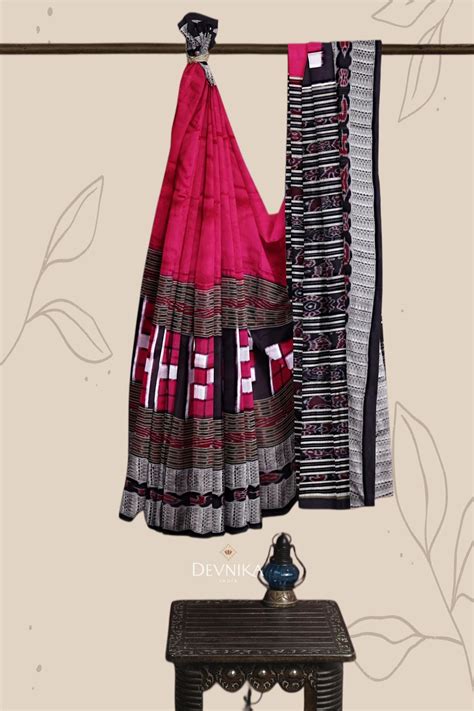 Hot Pink Pasapalli Bichitrapuri Silk Saree | Odisha Handloom GI Tagged ...