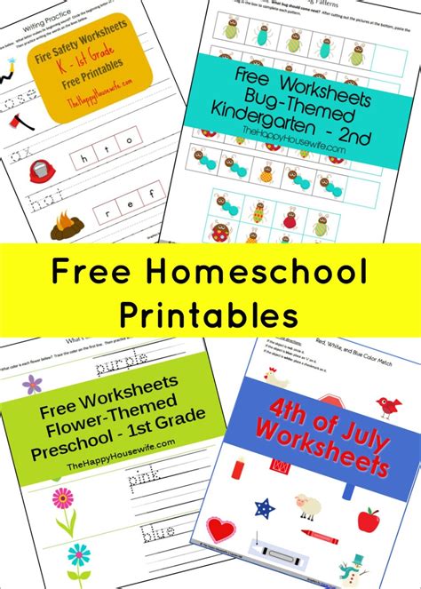 Homeschooling Printable Worksheets - easyworksheetprint.com
