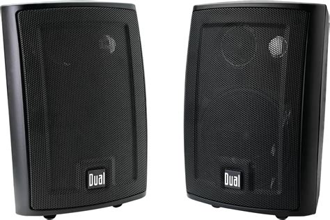 Dual LU43PB 100 Watt 3-way Indoor/Outdoor Speakers in Black (Pair ...