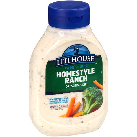 Litehouse Homestyle Ranch Refrigerated Salad Dressing & Dip, 20 Fluid ...