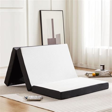 Simenmax Folding Mattress, 4 Inch Tri-Fold Memory Foam Mattress Topper ...