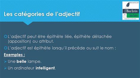 Image result for L'Adjectif Epithete