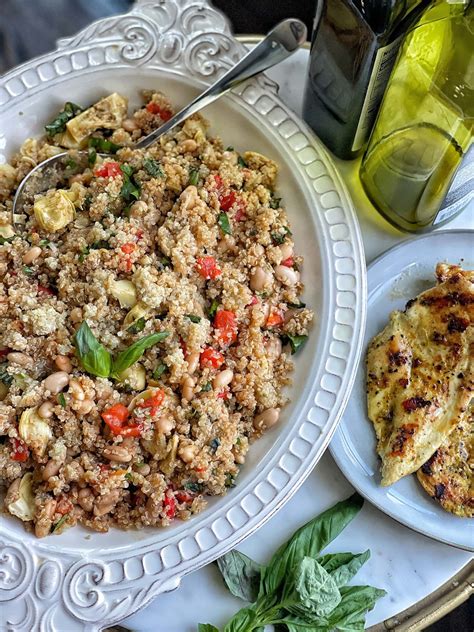Italian Quinoa Salad with Vegetables and Cannellini Beans - Sweet Savory and Steph