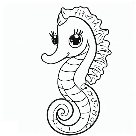 Seahorse coloring pages - ColoringLib