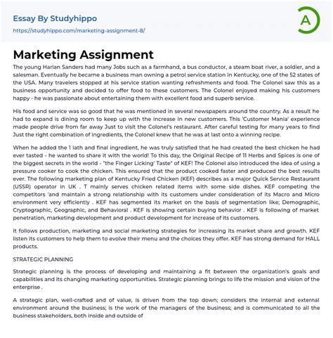 Marketing Strategy Assignment Examples 的图像结果