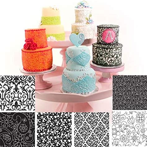 Buy Cake Decor Tools Floral Pattern Texture Sheets - Set of Three ...