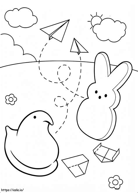 Marshmallow Peeps 12 coloring page