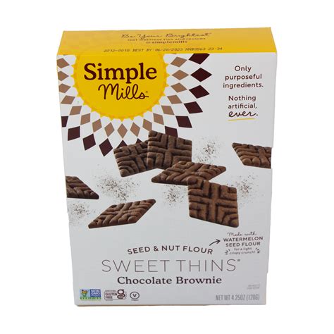 Simple Mills - Sweet Thins Chocolate Brownie – Bioshackstore.com