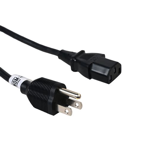 BOXNUBE 1.8M Nema 5-15P Desktop Power Cord C13 1.8 Meters 18AWG 125v f