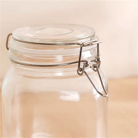 Airtight Glass Jars With Clip Lids Set Of 4 1000ml Online - Premium Jar ...