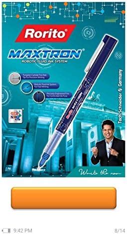 RORITO MAXTRON Robotic Fluid Ink System Pen (Blue) - Pack of 5 : Amazon.in