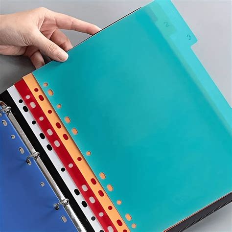 10 Sheets A4 Multi-Color Numbered Dividers & Digit Divider Pages ...
