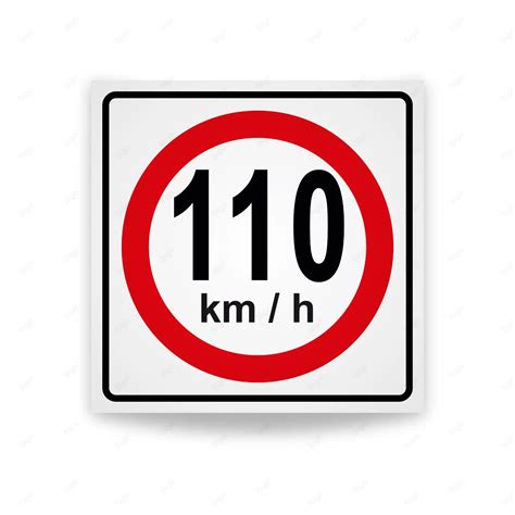 Rótulo Vial Reglamentario - Velocidad Máxima 110 Km/h | SIGO