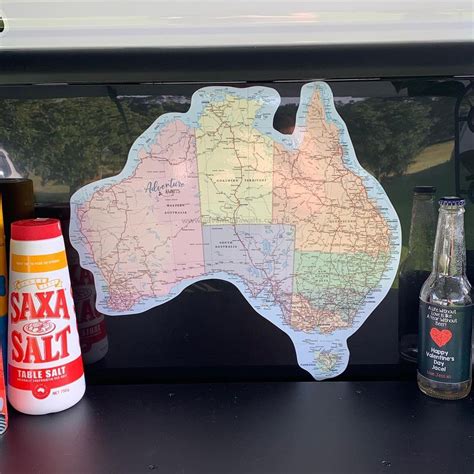 Map of Australia Sticker UV Fabric Caravan Camping RV Travel Gift Removable Reusable – Adventure ...