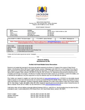 Fillable Online Re-Bid 3163 Powell Middle School Renovations Fax Email ...