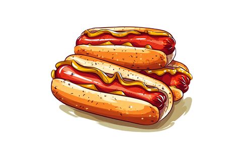 Hot Dogs Clipart Graphic by Forhadx5 · Creative Fabrica