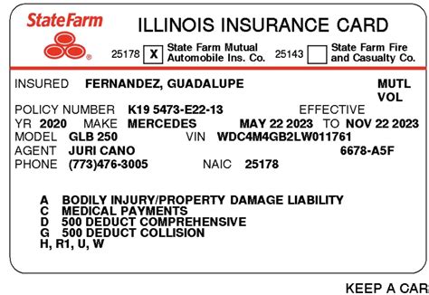 Image result for Car Insurance Card