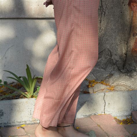 Classy and breezy summer print on dusty pink cotton linen fabric co-or ...