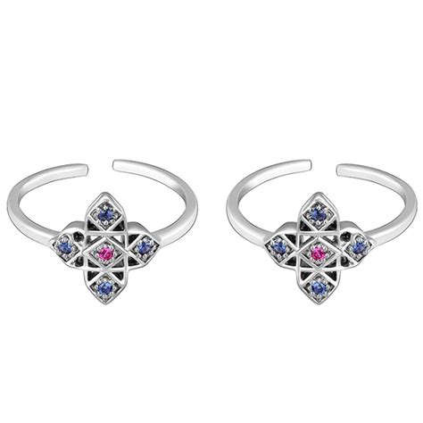 GIVA 925 Silver Radiant Oasis Toe Rings| Toe Rings for Women and Girls ...