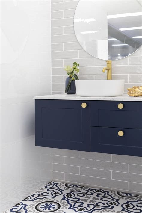 Bring A Splash Of Color To Your Bathroom With Blue Floor Tiles - Home ...