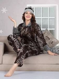 Lugo Women Printed Brown Night Suit Set Price in India - Buy Lugo Women ...