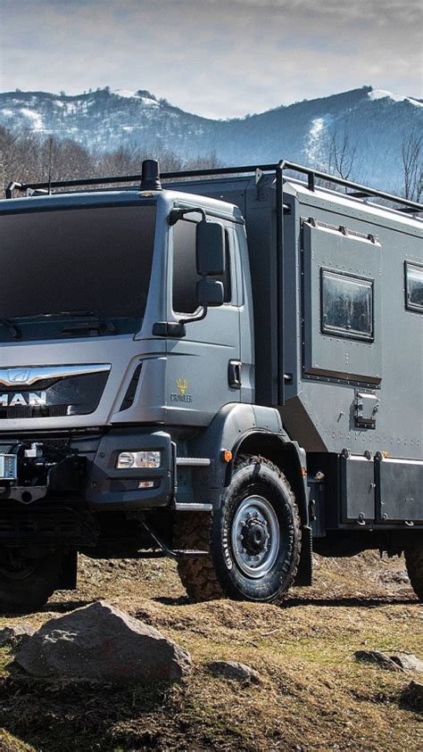 Download wallpaper caravan, motorhome, MAN TGM 18.290, CRAWLER, section ...