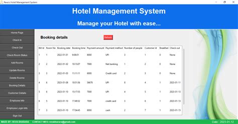 Image result for Hotel Management System Program in Python Connect with Database