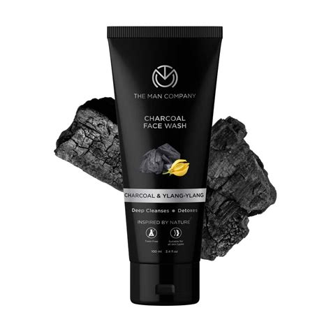 The Man Company Activated Charcoal Face Wash for Men | Ylang Ylang ...