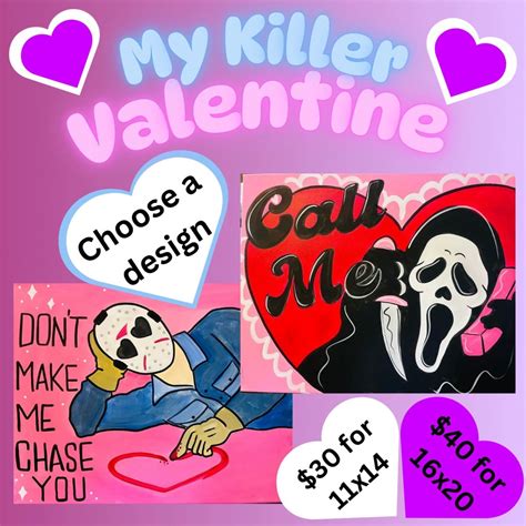 My Killer Valentine - pre-drawn canvas (take home kits available), 240 ...