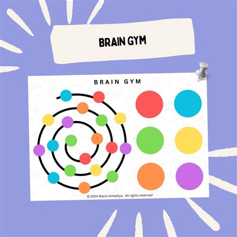 Brain Gym Activity Worksheets (set of 5) | Fun Brain Exercises for Kids ...