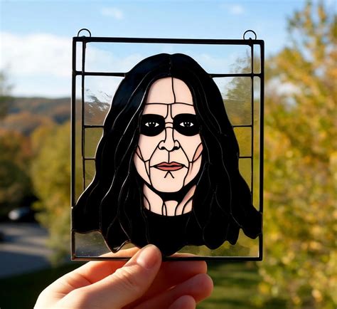 Buy Stained Glass Ozzy Osbourne Inspired | Gothic Rock Suncatcher ...