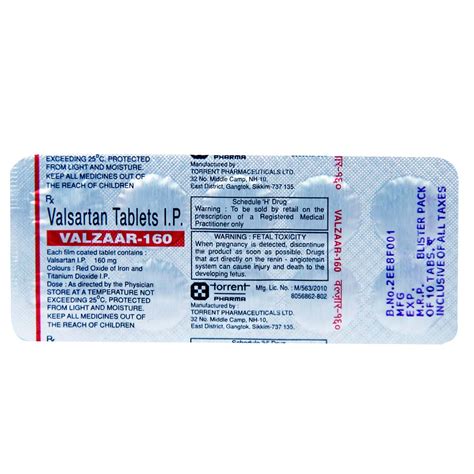 Valzaar 160 Tablet 10's Price, Uses, Side Effects, Composition - Apollo ...